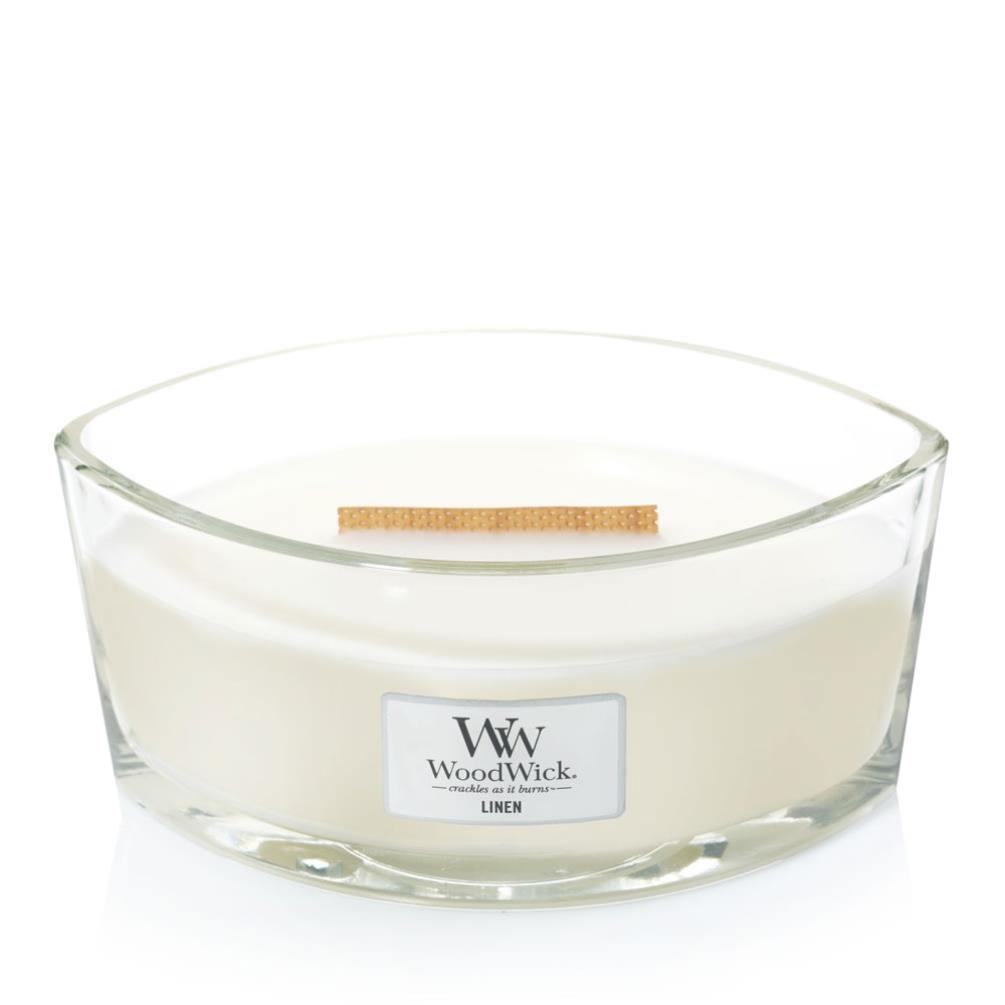 WoodWick Linen HearthWick Ellipse Jar Candle £29.69